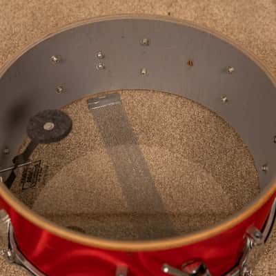 Vintage Mica-Sonic MIJ Red Satin Flame Drum Set image 25