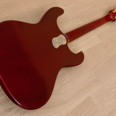 1993 Mosrite USA '64 Ventures Model "Built in Soul" Candy Apple Red w/ Vibramute, Case image 14