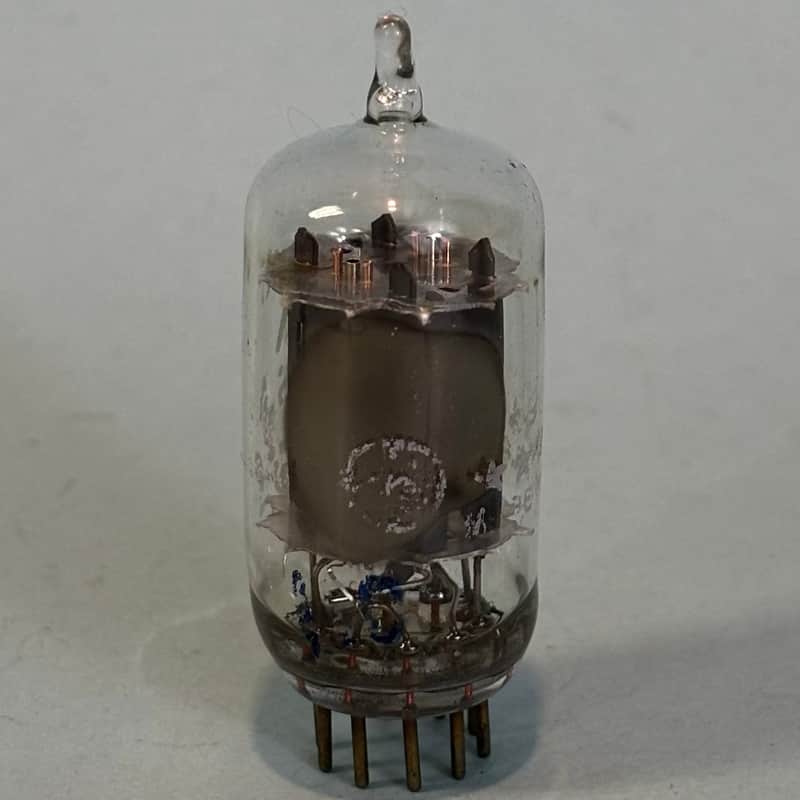 1965 General Electric 5965 12AV7 Vintage GE Gray Plate Side Getter Tube! T512 image 1