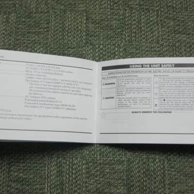 used (less than lite average wear) genuine Boss Owner's Manual for PH-3 Phase Shifter (NO: pedal / other items) 2000s (copyright year 2002) white matte paper / black print & graphic [5 inches across (unopened), 3 & 1/2 inches high] 32 pages cover to cover image 22