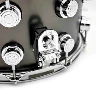DW Collectors Satin Black Brass Snare Drum 14x8 image 2