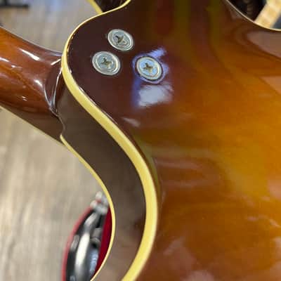 Harmony H-35 “Batwing” Electric Acoustic Mandolin 1972 - Sunburst image 16