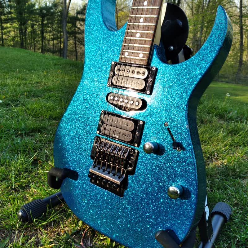 Ibanez RG 517 / 570 1996 Made in Japan Flaked Blue (FBL) | Reverb