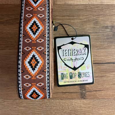 Tetherax RTF Fancy Rag Top Series - Classic Jacque Vintage Weave Leather End Strap - Orange/Brown image 1