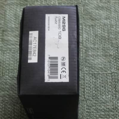 used condition (has some visible water stains & unevenness) genuine MXR EMPTY BOX ONLY for M296 Classic 108 Fuzz Mini + orig Warranty Registration paperwork with matching SN (NO pedal/NO additional paperwork, also NO adapter) 2018-2026 (specifically 2018) image 9