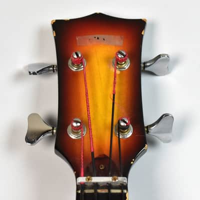 1960's Hohner Bartell Original Vintage Semi-Hollow Fretless Electric Bass Guitar image 20