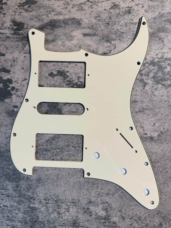 BMC Standard Stratocaster® Strat® Pickguard 3 Ply 11 Hole HSH Humbucker Single Humbucker Cream  [L29] image 1
