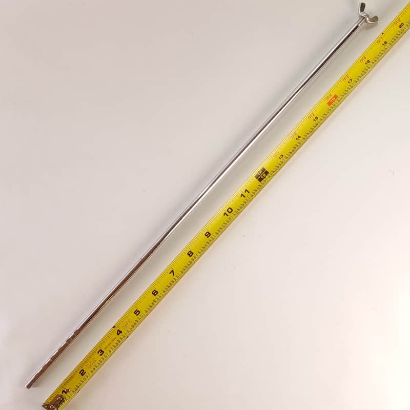 Premier 1/4x19" Straight Cymbal Arm Rod Holder Chrome Vintage 50s Bass Drum Part image 1