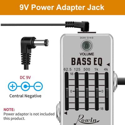 Rowin Bass Equalize Pedal 5 Band for Bass with True Bypass image 5