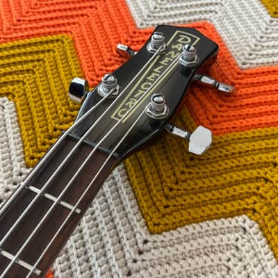 Danelectro Longhorn Shortscale Bass - 1990’s Early Reissue! - Original and Rare Tweed Case! - Beautiful Bass in Great Condition! - image 8