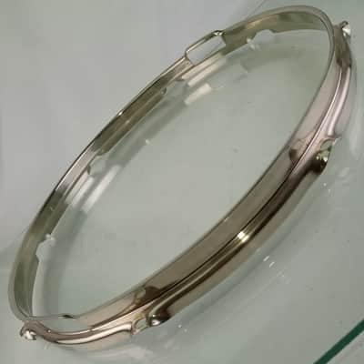 Ludwig 14"NOB BRASS Triple-Flange Snare Drum Resonant Rim/Hoop WFL Jazz Fest 50s image 5