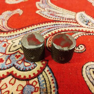 (2) VINTAGE 1978 FENDER KNURLED CHROME KNOBS - TELECASTER, PRECISION image 2