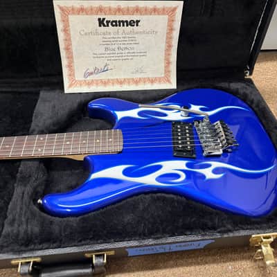 Kramer USA “Blue Demon” Barreta 2007 - Metallic Blue/ Flames image 1