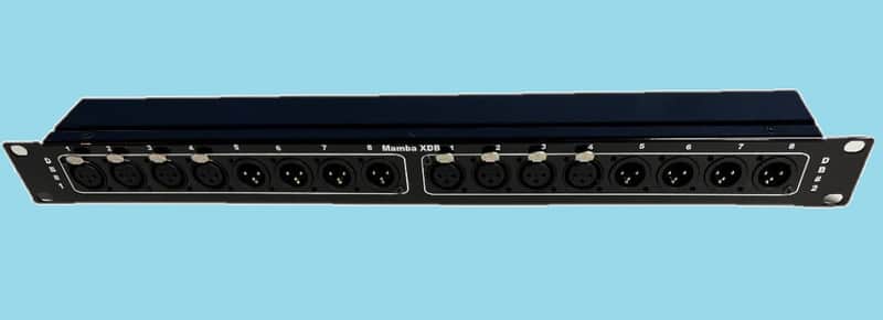 Mamba Custom 4 XLR F & 4 XLR M to DB25 x 2 1RU Patch Bay image 1