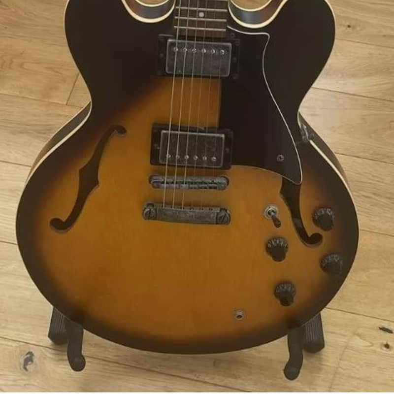 2010s Cort Source – 335 Double Cutaway Semi Satin Burst