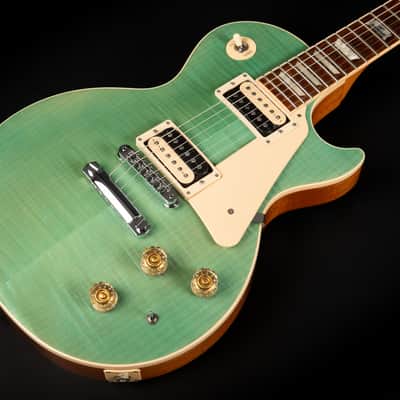 2014 Gibson 120th Anniversary Les Paul Classic - Seafoam Green | USA '57 Classic Zebra Humbucker Pickups Push/Pull Coil Split Active Boost | CoA OHSC image 5