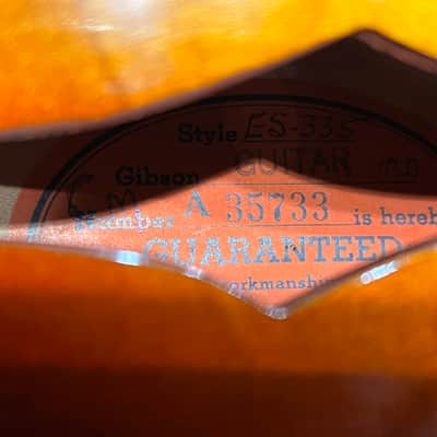 Vintage 1961 Gibson ES-335 Semi-Hollow in Sunburst with Original Lifton Case image 16