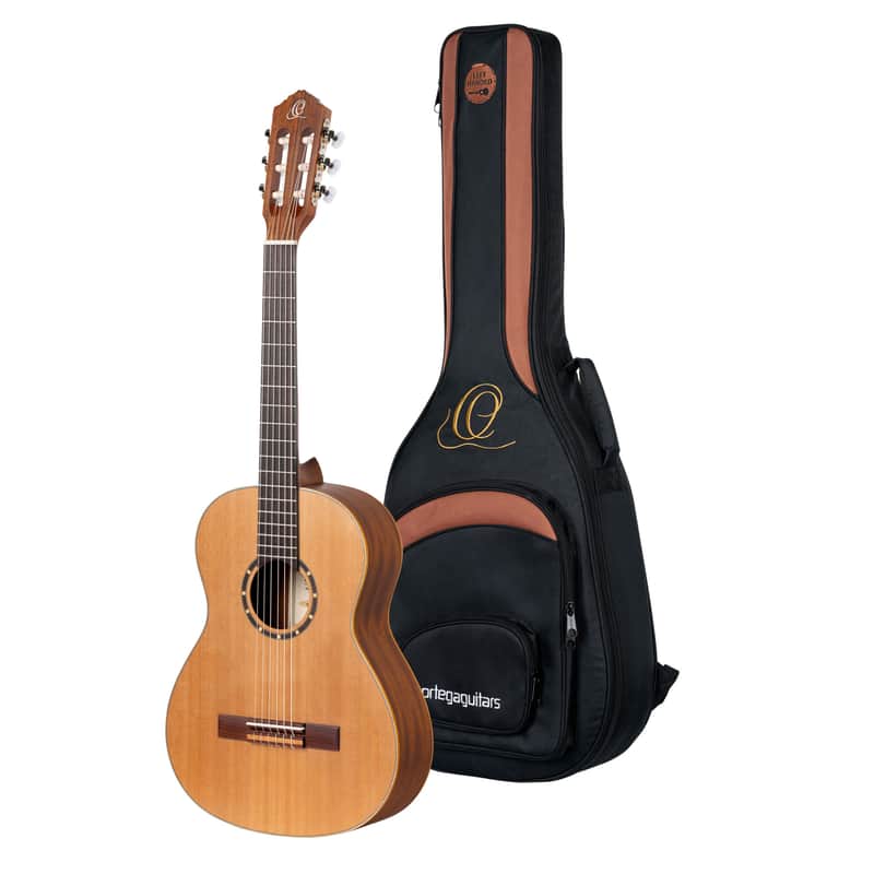 Ortega R122L-3/4 Family Series Cedar Top Mahogany Neck 3/4-Size Nylon 6-String Classical Acoustic Guitar w/Gig Bag For Left Hand Player image 1