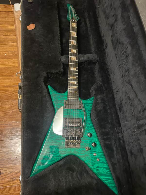 Carvin X220 USA 1992 - Green Flame Top image 1