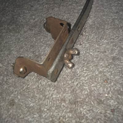 Vintage 1930s WFL Ludwig Bass Drum Hoop Console Mount Rail with Tom Clamp image 4
