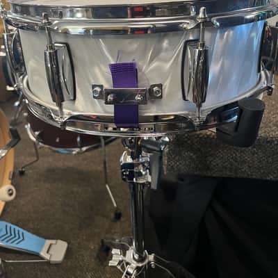 USED Gretsch Catalina Club 5x14 Snare Drum - White Satin Flame image 3