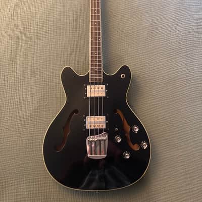 1990s DeArmond by Guild Starfire Bass Short Scale Hollowbody Electric Bass w/Case image 12