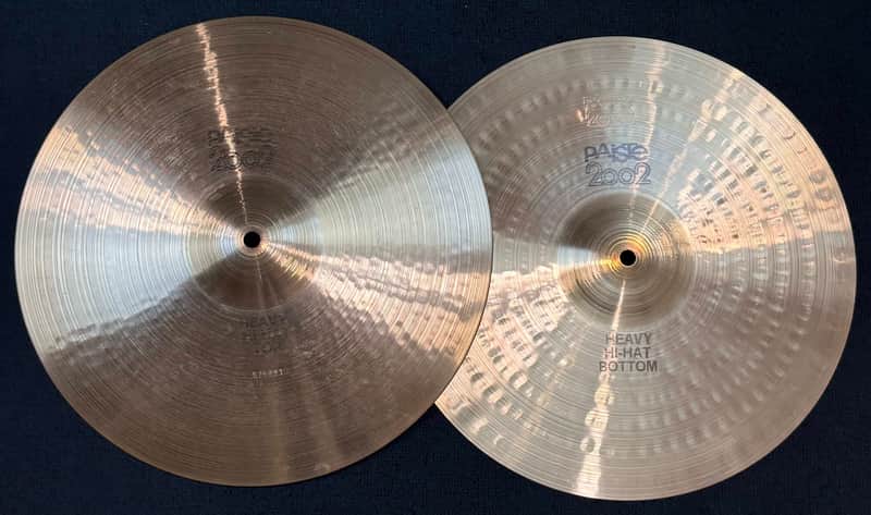 Paiste 14" 2002 Black Label Heavy Hihat Cymbal Pair - 950/1040g image 1
