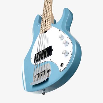 Sterling by Music Man Stingray Ray5 Bass Guitar - Chopper Blue image 5