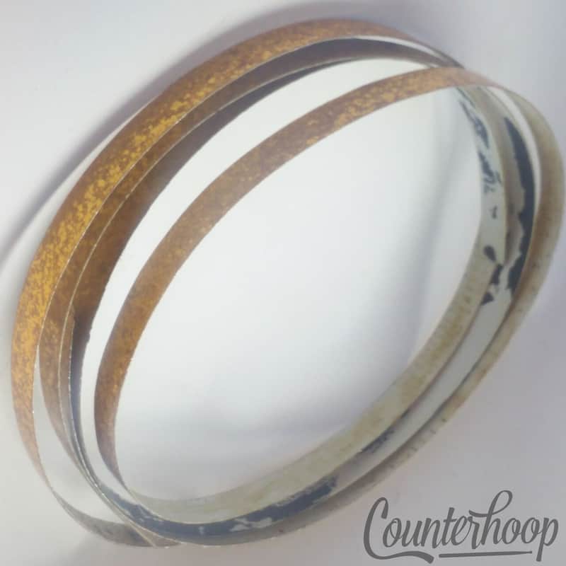 Slingerland Gold Sparkle Bass/Marching Snare Drum Hoop/Rim Inlay Wrap 7/16" 86" image 1