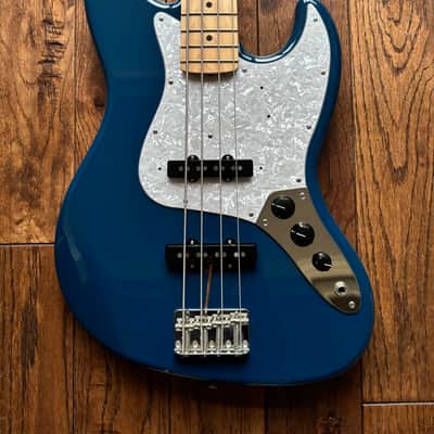 2020 Fender MIJ Hybrid II Jazz Bass with Maple Fretboard Indigo Japan image 6