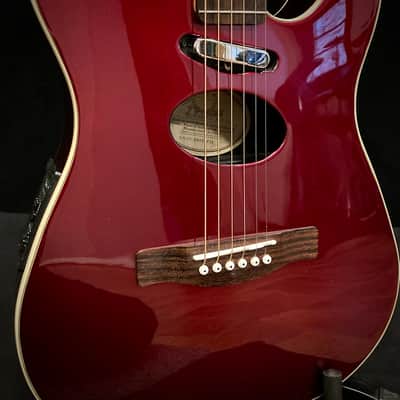 Fender Telecoustic Deluxe - Candy Apple Red image 11