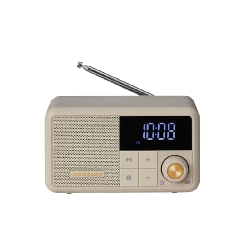 Crosley CR1121A-PB Cooper Retro Portable Bluetooth Speaker , Pebble image 1