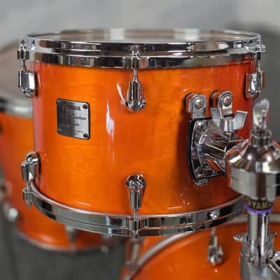 Used Yamaha Birch Custom Absolute 4pc Drum Set Honey Amber - Very Good image 3