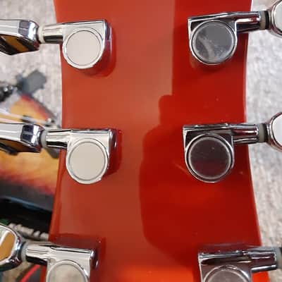 DeArmond M66 Bluesbird Fiesta Red Tommy Emmanuel Sig. w/ gig bag by Guitars For Vets image 10