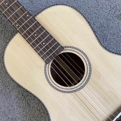 38 Inch Parlor Style Acoustic Guitar, Spruce Top Body, Mahogany Neck image 9