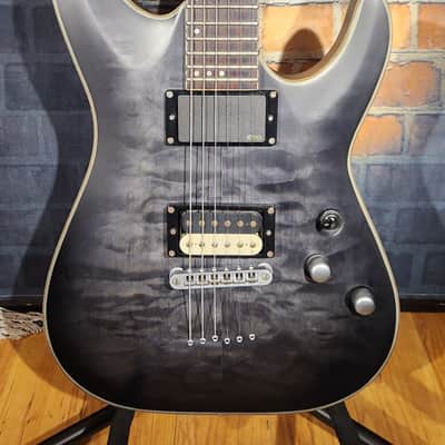 Schecter C-1 Platinum Rosewood Fretboard See-Thru Black Satin w/ Upgraded Bridge EMG & Changed Tuners image 7