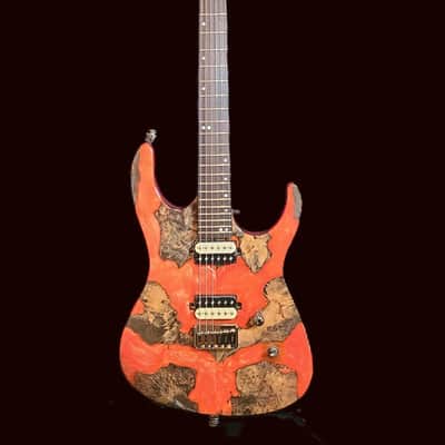 Leo Jaymz Monsoon/Gold Burl Resin/Free Shipping/Set Up/Dual Humbuckers image 2