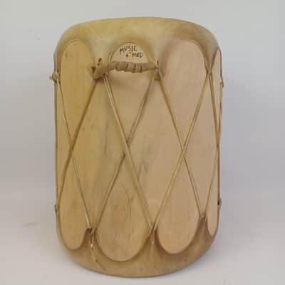 16x13"Hand Carved Log Drum Rawhide Medicine Shamanic Ritual Percussion Music+Med image 1