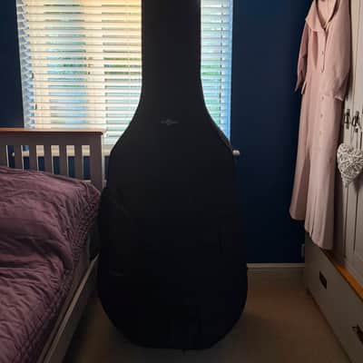 Gear4music Upright Bass Case - Black / Red Velvet inner image 4