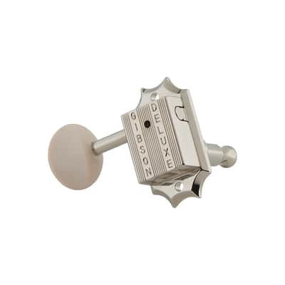 Gibson PMMH-060 Deluxe Vintage White Button Nickel Tuning Machine Set image 4