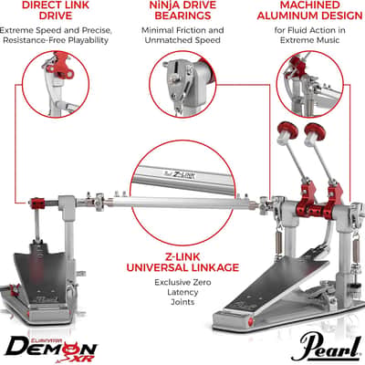 Pearl Eliminator Demon XR P-3502D Direct Drive Double Bass Drum Pedal image 3