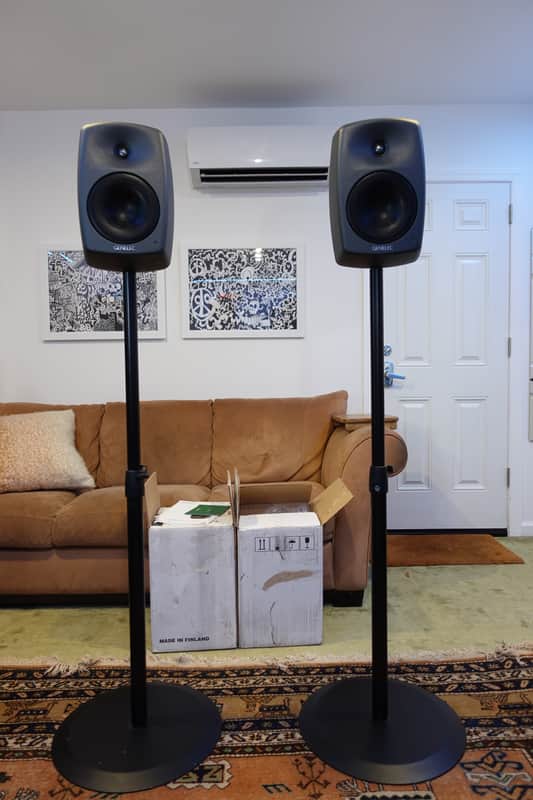 Genelec 8040B 6.5" with Genelec stands! Powered Nearfield Studio Monitor (Pair) 2013 - 2021 - Gray image 1