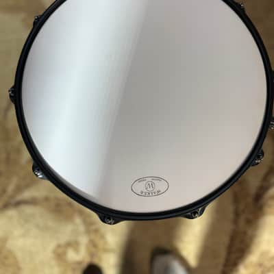 Walker Custom Drum Silver Sparkle 14x5.5" - Black Hardware Snare Drum image 4