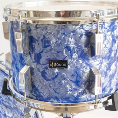 Vintage 70's Sonor The Swinger K 132 SB Blue Marble 4-piece image 8