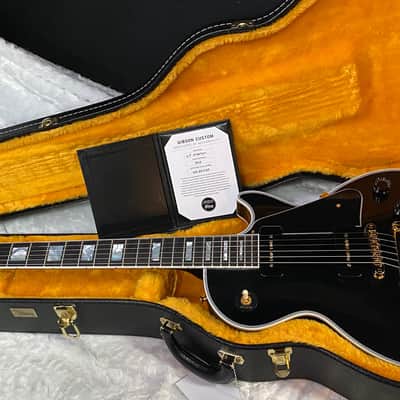 NEW! Gibson Les Paul Custom - Dealer Select - P90 Pick-Ups - VOS Ebony Finish - Custom Shop M2M - Authorized Dealer - Only 9.1 lbs - G07099 image 13