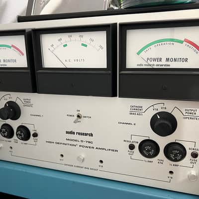 Pair Audio Research D-79c stereo tube amplifiers image 18