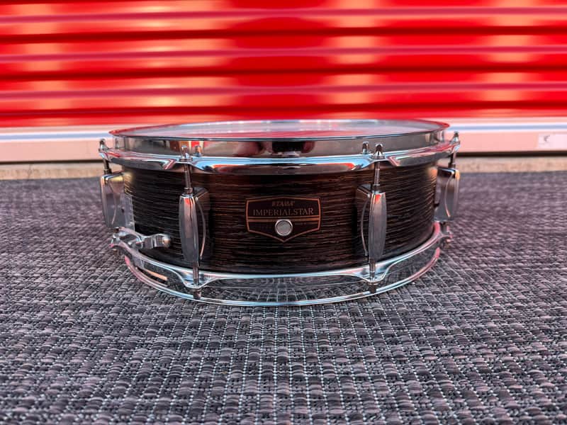 Tama Imperialstar 14x5 Snare Drum Black/Brown Wrap Snare image 1