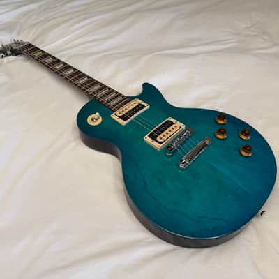 2016 Gibson Les Paul Studio Deluxe - Caribbean Night Blue - Free Pro Setup image 14