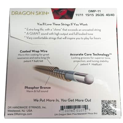 Dragon Skin+™ Phosphor Bronze Mandolin Strings 11-40 Medium image 2