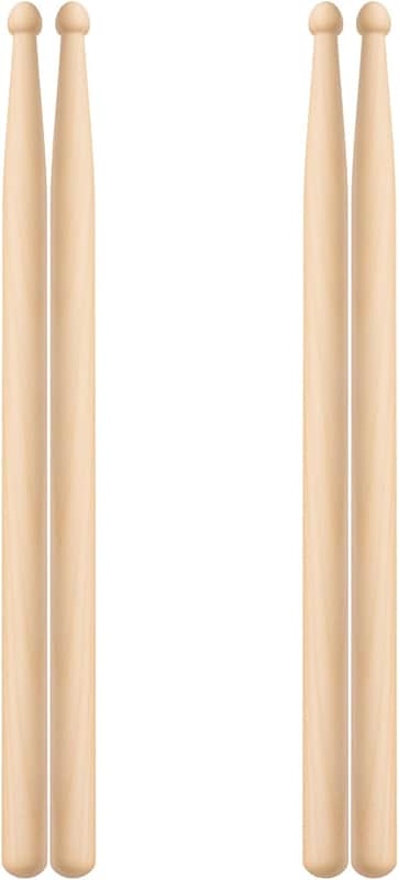 2 Pairs Drum Sticks, 5A Drum Sticks Maple Drumsticks for Electronic Drums set, Non-Slip Grip, Wood Tip for Acoustic Drums or Adults Percussion Drumsticks for Beginner (32CM) image 1